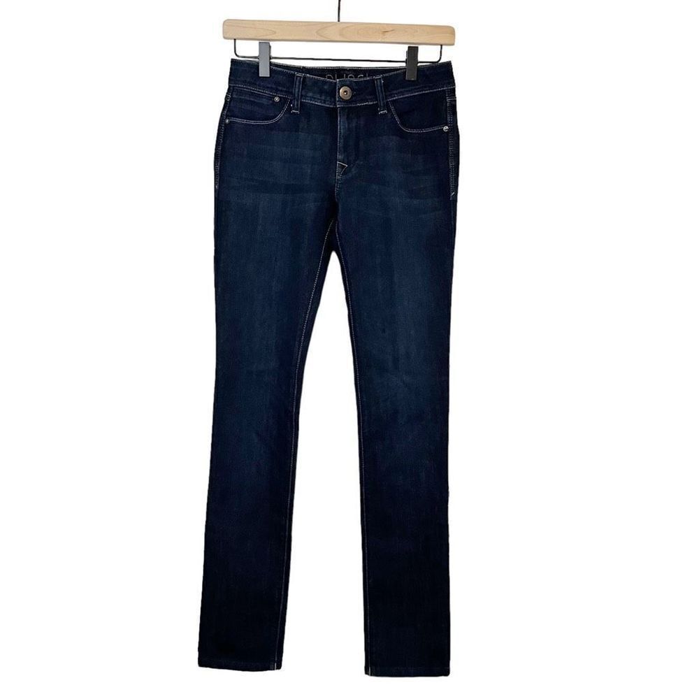 DL1961 Grace High Rise Straight Leg Jeans Dark Wash 4-Way Stretch Size 25